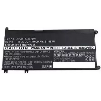 CoreParts nešiojamojo kompiuterio baterija 52Wh Li-ion 15,2V 3400mAh juoda 7FHHV - Baterija - 3.400 mAh (7FHHV-CP)