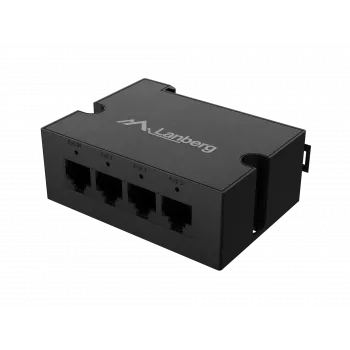 Switch Lanberg DIN-GE4-BT-90W 1XIN 3XOUT 1GB POE plėtiklis Gigabit Ethernet Din Rail BT 90W