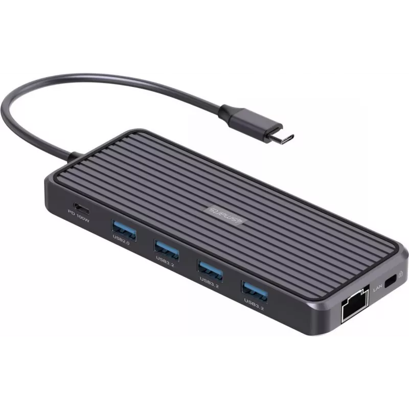 4smarts SmartDock 11w1 | 4x USB-A | USB-C PD 100W | RJ45 | Audio/Mic | HDMI | 2x DP