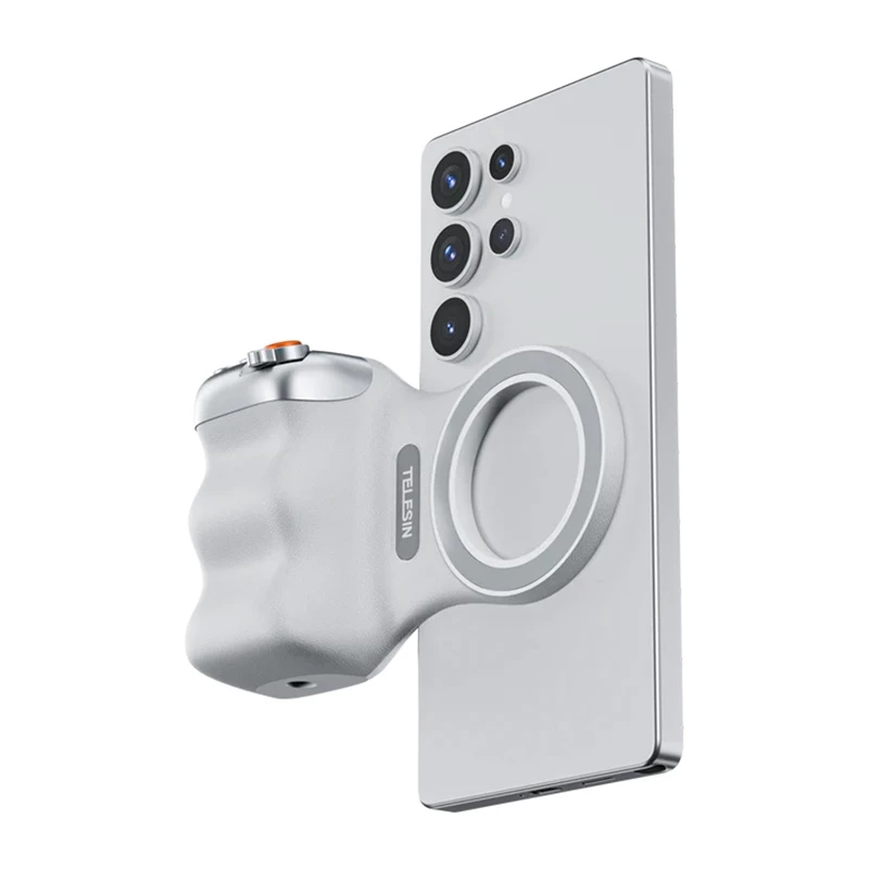 TELESIN Magnetic MagSafe Grip Holder with Bluetooth Remote for iPhone / P5-mp-001wh