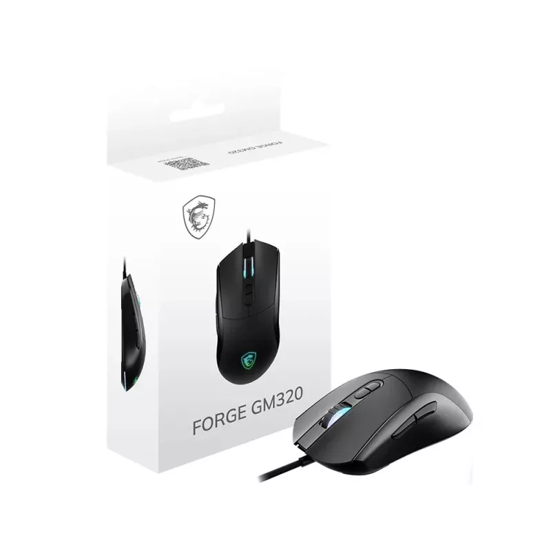 MSI Forge GM320 žaidimų pelė, juoda, USB – pelė – optinė