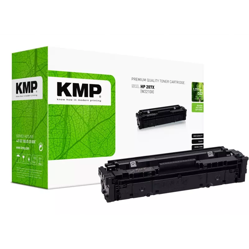 KMP Toner HP 207X juodas 3150 puslapių perdirbtas (2558,3000)
