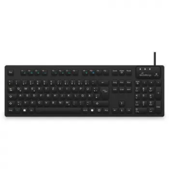 MediaRange kabelgeb. higieninė klaviatūra, QWERTZ, IP68, 1,5 m, juoda