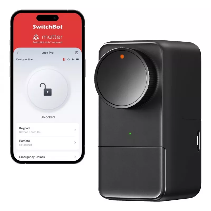 SwitchBot Smart Lock Pro elektroninė durų spyna juoda