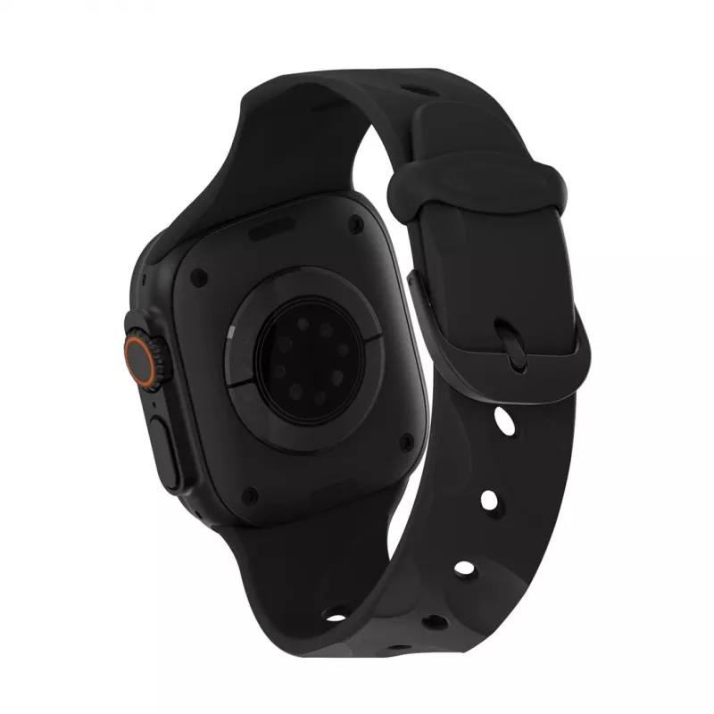 Decoded Silicone Ares Splice Band - silikoninis dirželis Apple Watch 44/46/49 mm (juodas)