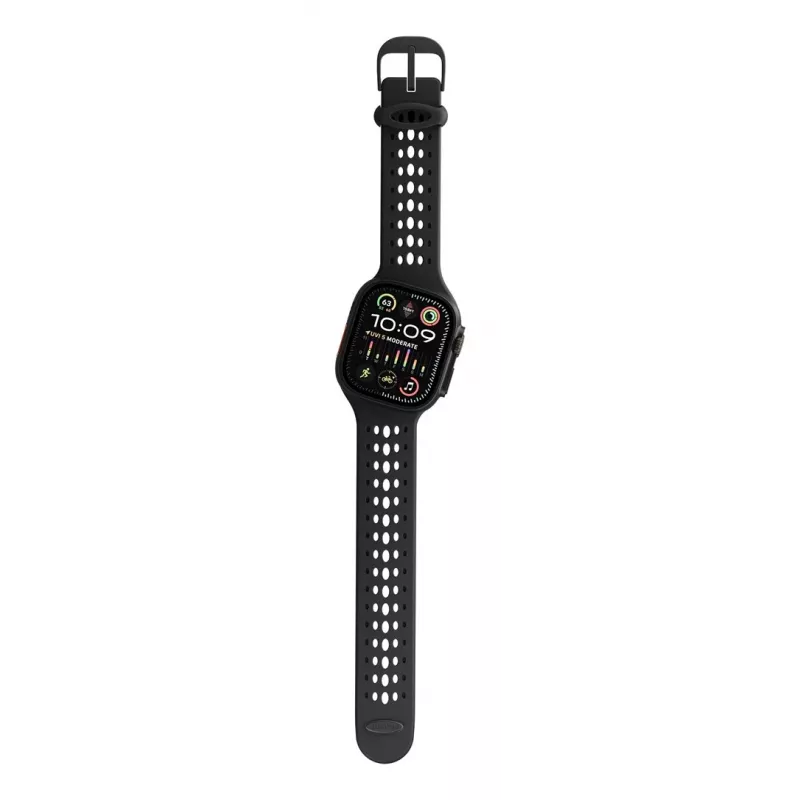 Decoded Silicone Ares O Band - Silikoninis dirželis Apple Watch 44/46/49 mm (juodas)