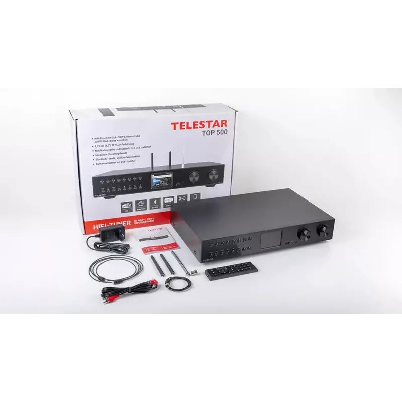 Telestar TOP 500 Juoda Multifunktionsradios HiFi-Baustein (5700500)