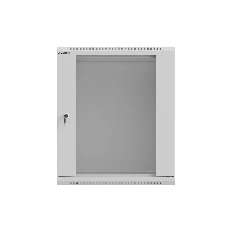 Sieninis stovo korpusas 19 colių 12U 540x350 pilkas stiklo durys (plokščia pakuotė)