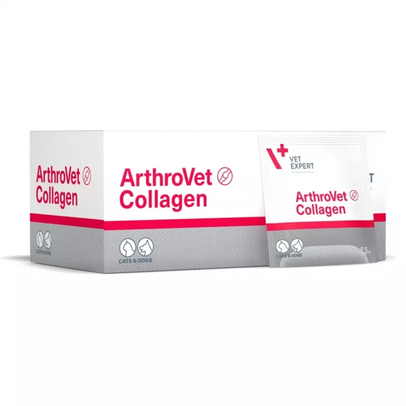 VETEXPERT ArthroVet Collagen - papildai šunims ir katėms - 60 pakelių
