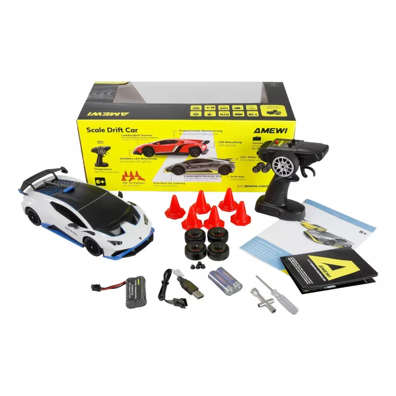 Amewi RC Drift Lamborghini Huracan White License
