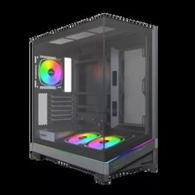 Montech Sky 3 PC korpusas, Midi-Tower, ATX, ARGB, grūdintas stiklas - juodas