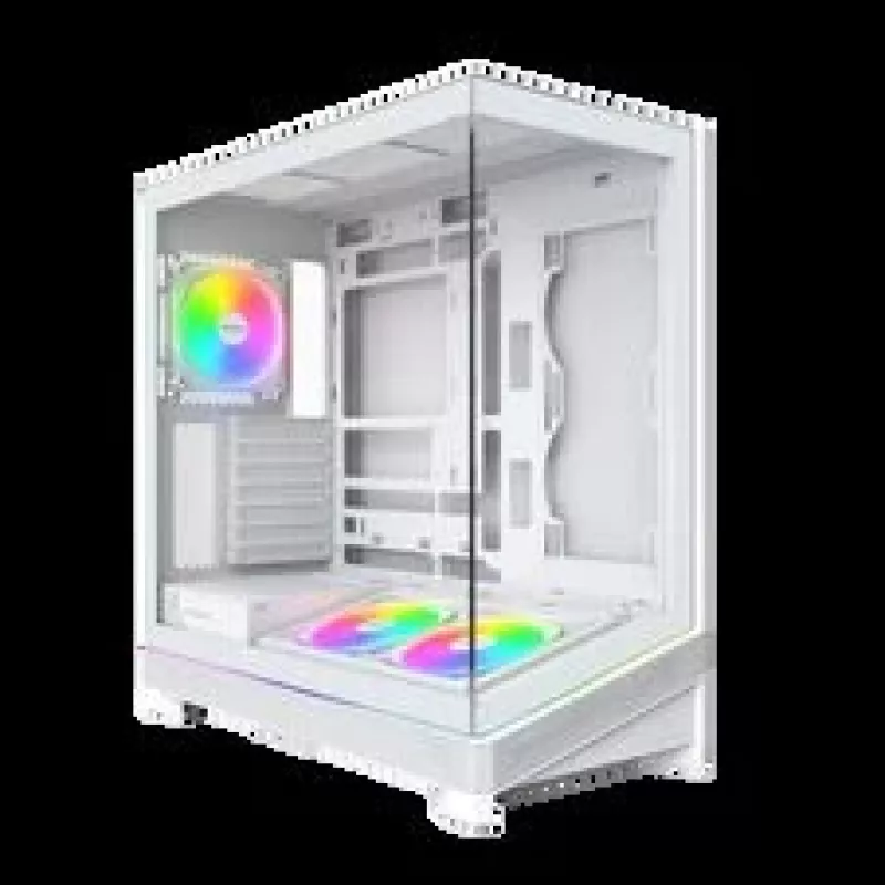 Montech Sky 3 kompiuterio korpusas, Midi-Tower, ATX, ARGB, grūdintas stiklas – baltas