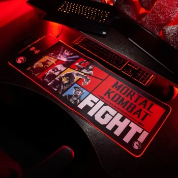 Numskull pelės kilimėlis Mortal Kombat + belaidis įkrovimas 30x80cm