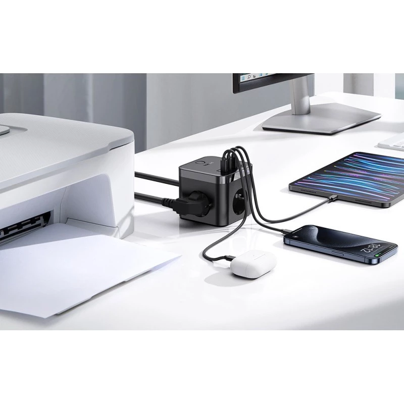 Baseus PowerCombo Universal maitinimo lizdas Vidinis Juodas