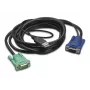 APC klaviatūros / vaizdo / pelės (KVM) laidas - USB, HD-15 (VGA)