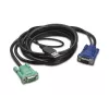 APC klaviatūros / vaizdo / pelės (KVM) laidas - USB, HD-15 (VGA)