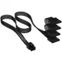 Corsair laidas, Type 4, SATA maitinimo jungtis, 405 mm, 520 mm, 635 mm, 750 mm, atskirai aptrauktas – juodas