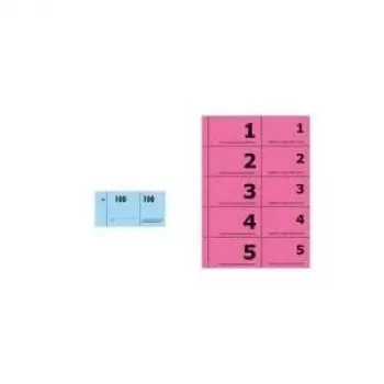 Sigel GN101 numeruotas bloknotas 1-100, 105 x 50 mm, 100 lapų, įvairių spalvų