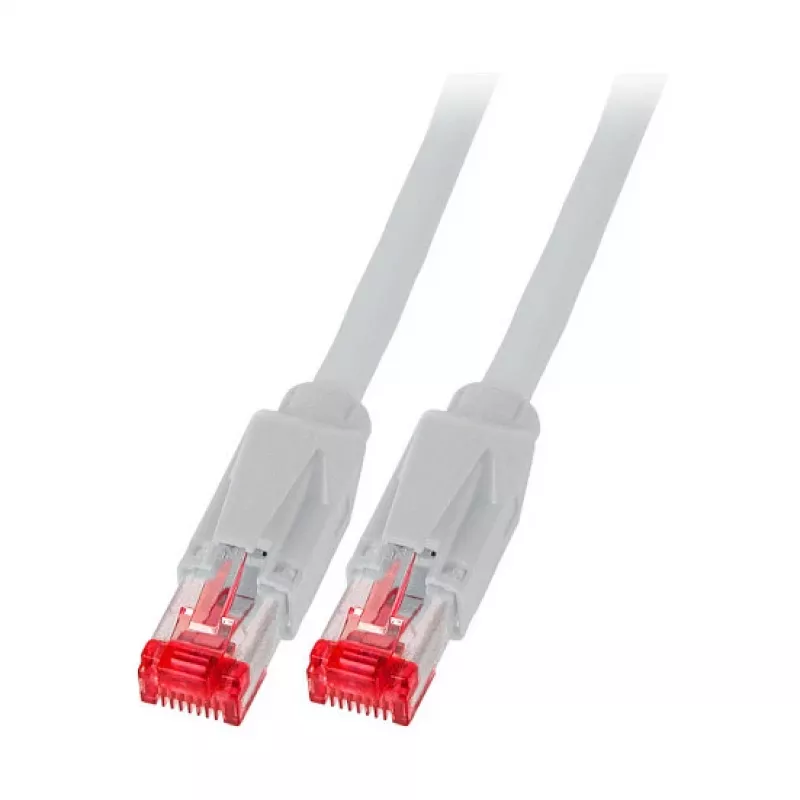 EFB RJ45 komutacinis kabelis Cat.6A S/FTP LSZH Draka UC900 TM21 Pilkas 0,2m