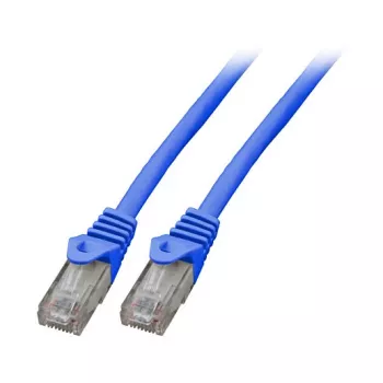 EFB RJ45 komutacinis kabelis Cat.5e U/UTP LSZH CCA AWG24/7 Mėlynas 1m