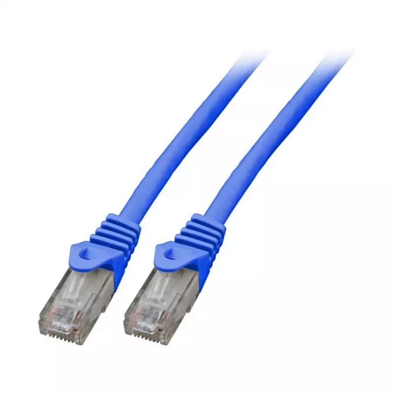 EFB RJ45 komutacinis kabelis Cat.5e U/UTP LSZH CCA AWG24/7 mėlynas 30m