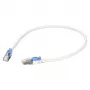 EFB RJ45 jungiamasis kabelis Cat.6A S/FTP LSZH BC AWG26 užrakinamas baltas 0,5m