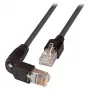 EFB RJ45 komutacinis kabelis Cat.5e S/UTP PVC TM11 1x90 juodas 0,25 m