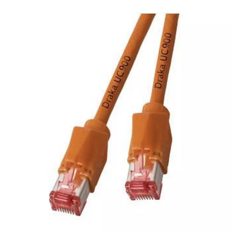 EFB RJ45 komutacinis kabelis Cat.6A S/FTP LSZH Draka UC900 TM21 oranžinis 0,25 m