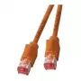 EFB RJ45 komutacinis kabelis Cat.6A S/FTP LSZH Draka UC900 TM21 oranžinis 0,25 m