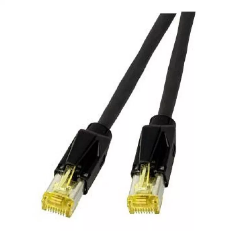 EFB RJ45 komutacinis kabelis Cat.6A S/FTP LSZH Draka UC900 TM31 juodas 50 m