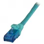 EFB RJ45 komutacinis kabelis Cat.6A U/UTP LSZH Premium 500MHz žalias 7,5m