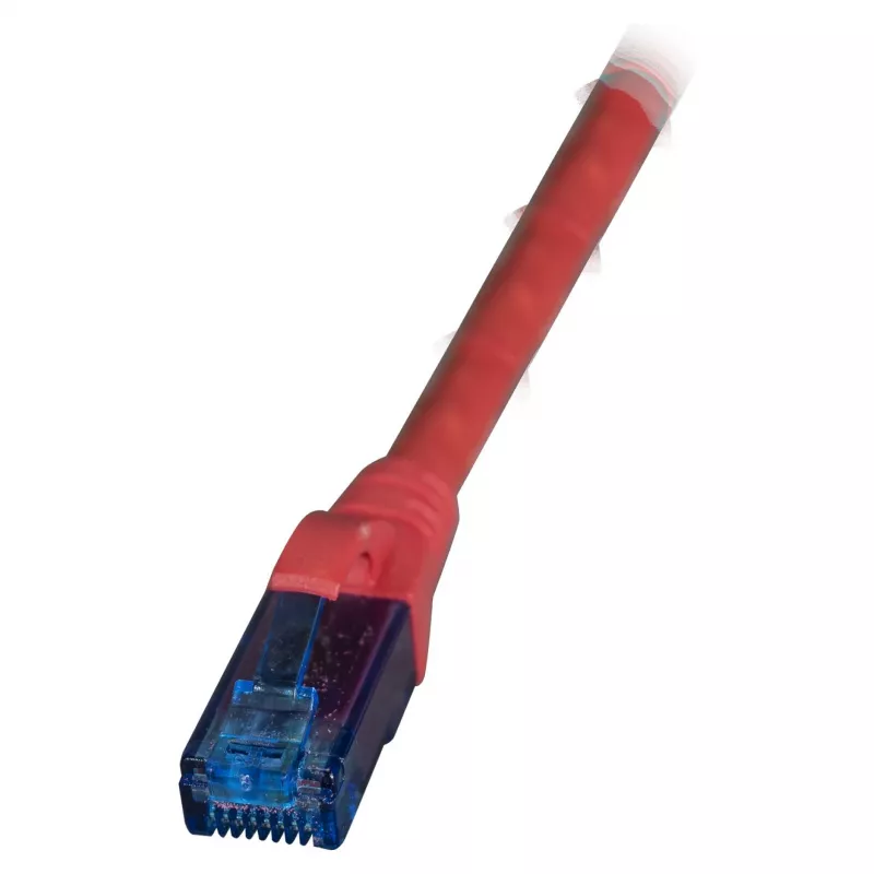 EFB RJ45 komutacinis kabelis Cat.6A U/UTP LSZH Premium 500MHz raudonas 0,15m