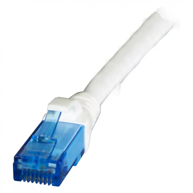 EFB RJ45 komutacinis kabelis Cat.6A U/UTP LSZH Premium 500MHz baltas 0,25m