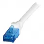 EFB RJ45 komutacinis kabelis Cat.6A U/UTP LSZH Premium 500MHz baltas 15m