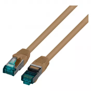 EFB RJ45 komutacinis kabelis Cat.6A S/FTP LSZH rudas 0,15 m