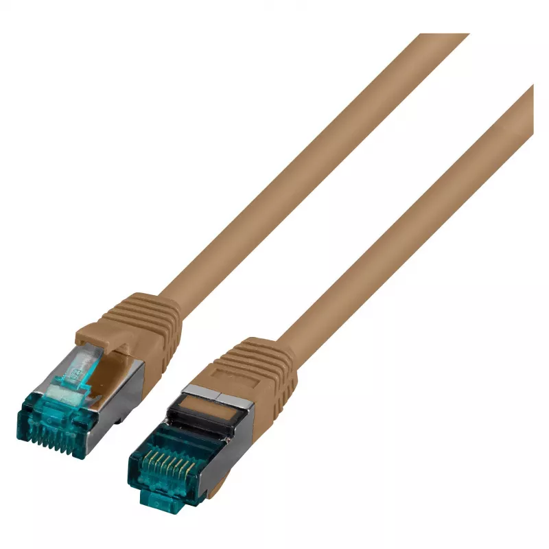 EFB RJ45 komutacinis kabelis Cat.6A S/FTP LSZH rudas 0,15 m