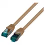 EFB RJ45 komutacinis kabelis Cat.6A S/FTP LSZH rudas 0,15 m