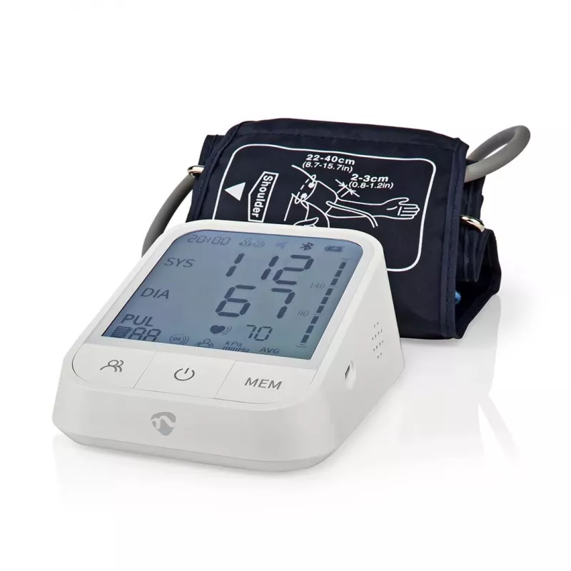 kraujospūdžio matuoklis „Nedis SmartLife“ BTHBP10WT LCD 22–42 cm