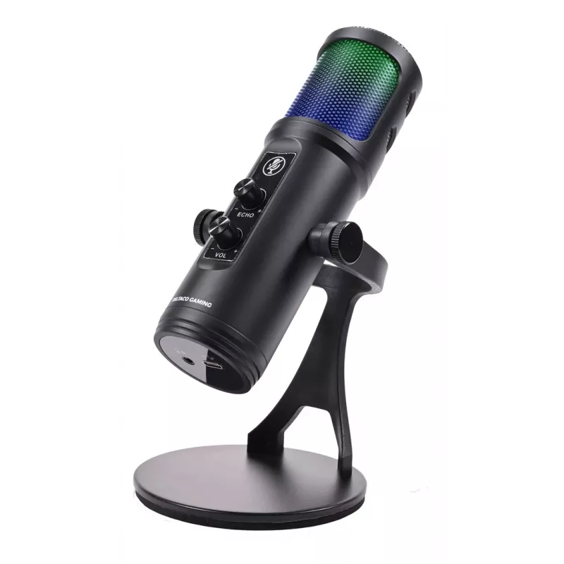 Deltaco Gaming RGB srautinio transliavimo mikrofonas, juodas