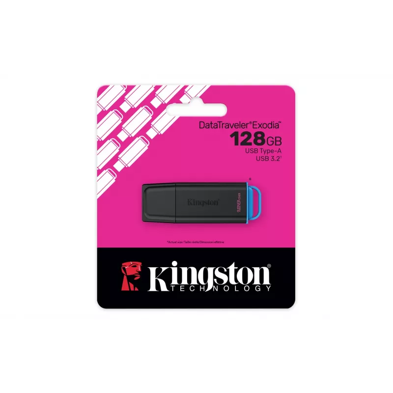 Kingston Technology DataTraveler 128GB nešiojamas USB 3.2 Gen 1 Exodia juoda/mėlyna
