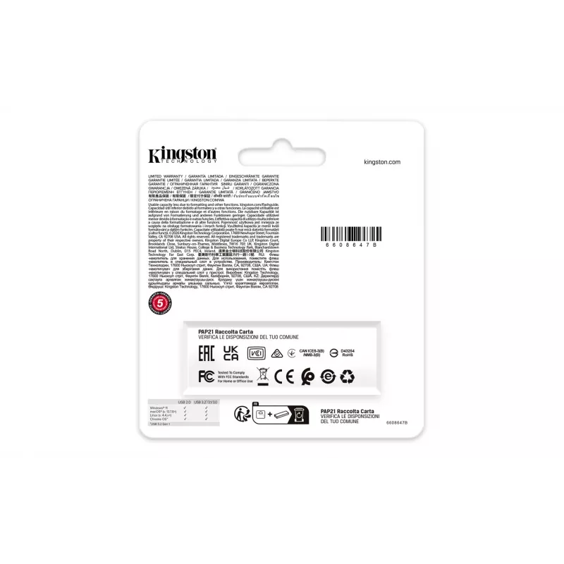 Kingston Technology DataTraveler 128GB nešiojamas USB 3.2 Gen 1 Exodia juoda/mėlyna
