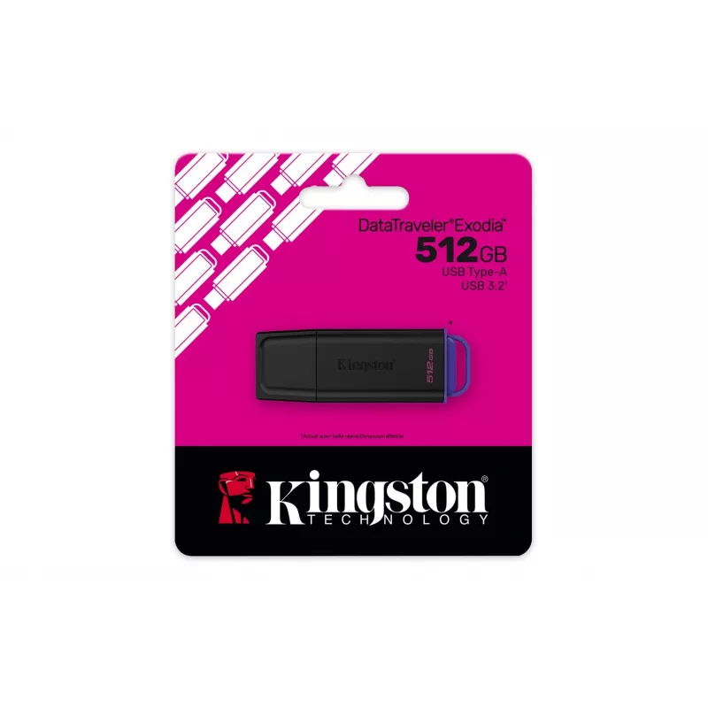 Kingston Technology DataTraveler 512GB nešiojamas USB 3.2 Gen 1 Exodia juodai/violetinis