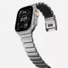 NOMAD Stratos Band - titaninis dirželis, skirtas Apple Watch 49mm su FKM (natūralus titanas, juodas FKM)