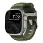 NOMAD Rocky Point Band - apyrankė, skirta Apple Watch 46mm/49mm su FKM ir titanu (forest, natural hardware)