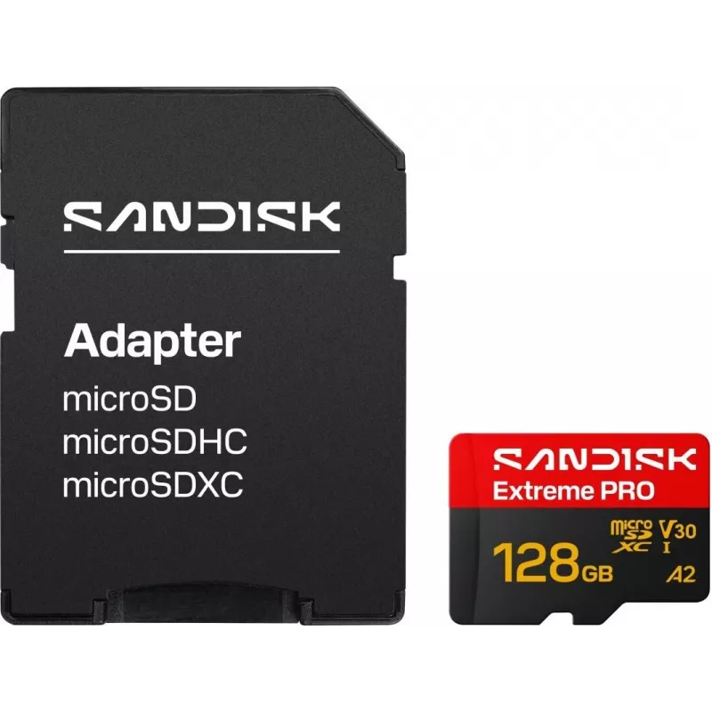 SanDisk microSDXC Extreme PRO 128 GB UHS-I V30 A2 iki 250 MB/s skaitymas