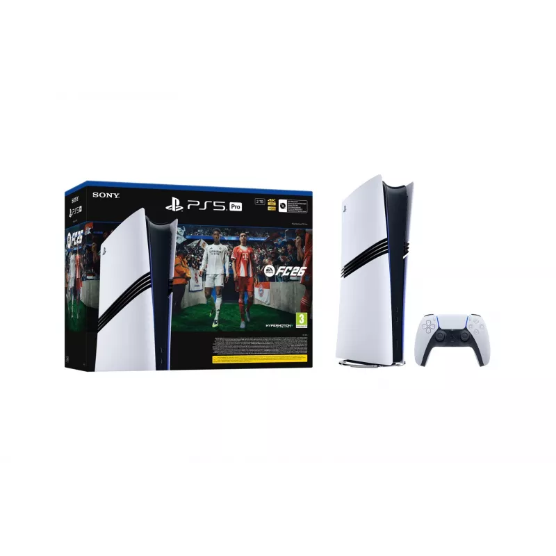 Sony Playstation 5 Pro FC26 Bundle 2 TB Wi-Fi juoda, balta