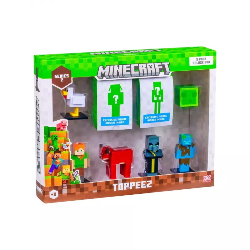 Minecraft S2 figūrėlės - 8 pakuotė prabangi dėžutė (asortimentas)