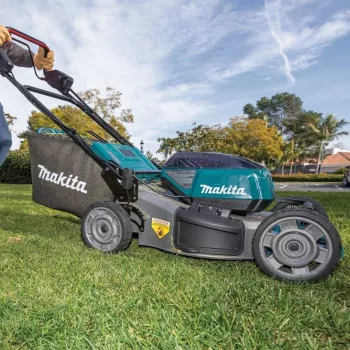 Makita DLM532PT4 lawn mower Push lawn mower baterija Juoda, Blue