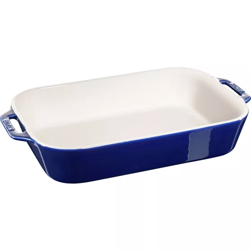 Staub Rectangular Dish Ceramic, tamsiai mėlyna, 34x24x7.6