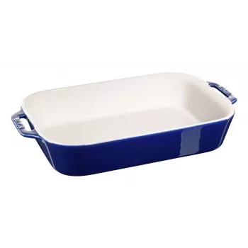 Staub Rectangular Dish Ceramic, tamsiai mėlyna, 34x24x7.6